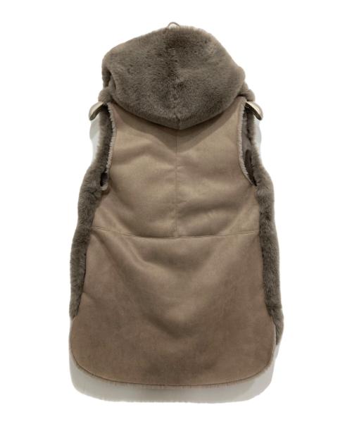 MARIED'OR（マリードール）MARIED'OR (マリードール) フード付きエコファーロングベスト グレー サイズ:38 未使用品の古着・服飾アイテム