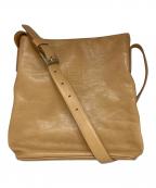 HIROFUヒロフ）の古着「レザーショルダーバッグ」｜ベージュ