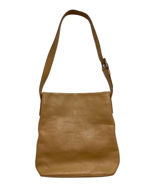 HIROFU（ヒロフ）HIROFU (ヒロフ) レザーショルダーバッグ ベージュの古着・服飾アイテム