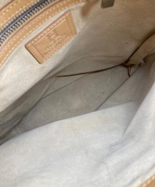 HIROFU（ヒロフ）HIROFU (ヒロフ) レザーショルダーバッグ ベージュの古着・服飾アイテム