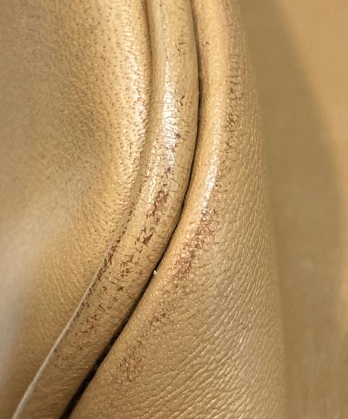 HIROFU（ヒロフ）HIROFU (ヒロフ) レザーショルダーバッグ ベージュの古着・服飾アイテム