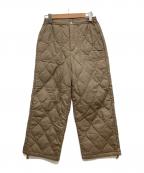 TAIONタイオン）の古着「ミリタリーワイドダウンパンツ」｜ベージュ