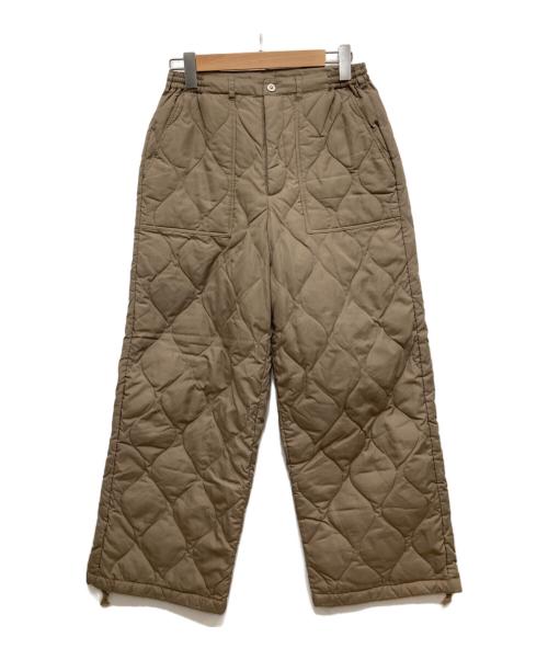 TAION（タイオン）TAION (タイオン) ミリタリーワイドダウンパンツ ベージュ サイズ:Sの古着・服飾アイテム