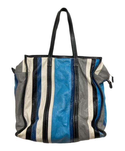 BALENCIAGA（バレンシアガ）BALENCIAGA (バレンシアガ) Bazar Shopper Tote Bag ブルー×ホワイトの古着・服飾アイテム