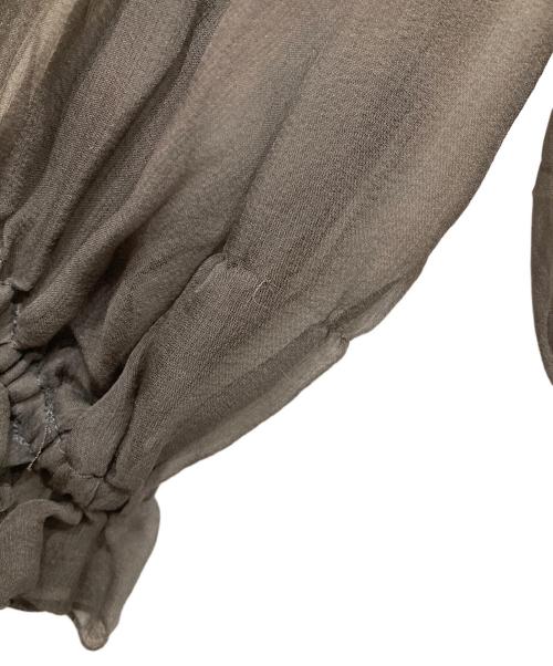 DOLCE & GABBANA（ドルチェ＆ガッバーナ）DOLCE & GABBANA (ドルチェ＆ガッバーナ) シアーボウタイブラウス グレー サイズ:40の古着・服飾アイテム