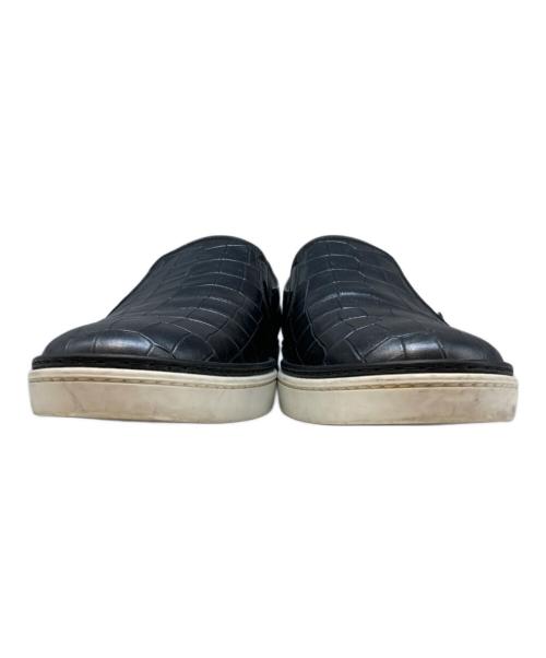 JIMMY CHOO（ジミーチュウ）JIMMY CHOO (ジミーチュウ) クロコ型押しスリッポン ブラック サイズ:43の古着・服飾アイテム