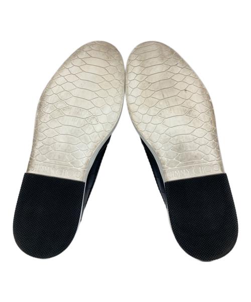 JIMMY CHOO（ジミーチュウ）JIMMY CHOO (ジミーチュウ) クロコ型押しスリッポン ブラック サイズ:43の古着・服飾アイテム