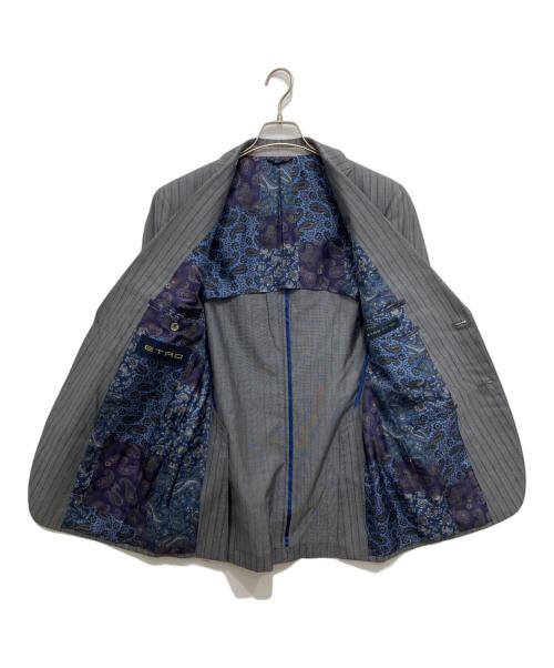 ETRO（エトロ）ETRO (エトロ) セットアップスーツ グレー×ブルー サイズ:50の古着・服飾アイテム