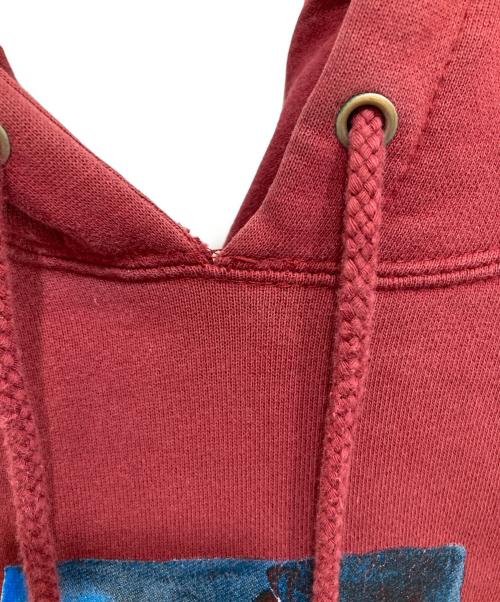 stussy（ステューシー）stussy (ステューシー) hibiscus hoodie レッド サイズ:Mの古着・服飾アイテム