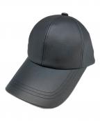 MLVINCEメルヴィンス）の古着「FAUX LEATHER CAP」｜ブラック