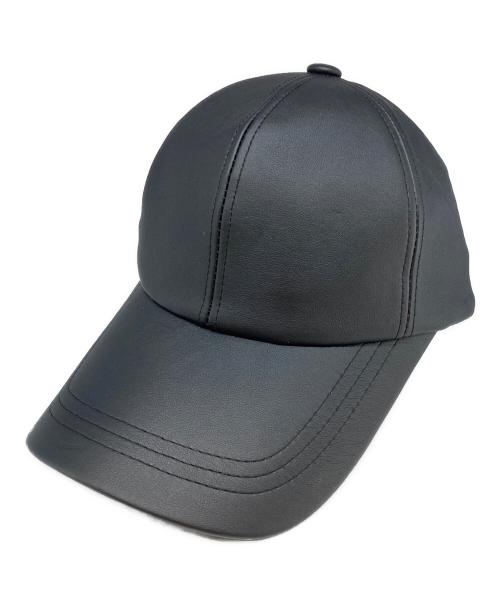MLVINCE（メルヴィンス）MLVINCE (メルヴィンス) FAUX LEATHER CAP ブラックの古着・服飾アイテム