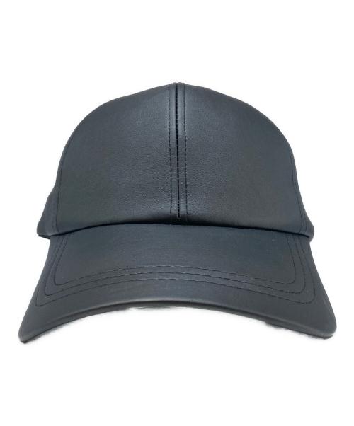 MLVINCE（メルヴィンス）MLVINCE (メルヴィンス) FAUX LEATHER CAP ブラックの古着・服飾アイテム