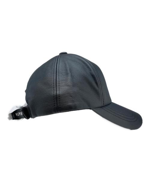 MLVINCE（メルヴィンス）MLVINCE (メルヴィンス) FAUX LEATHER CAP ブラックの古着・服飾アイテム