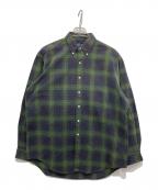 RALPH LAURENラルフローレン）の古着「チェックBDシャツ」｜ネイビー×グリーン