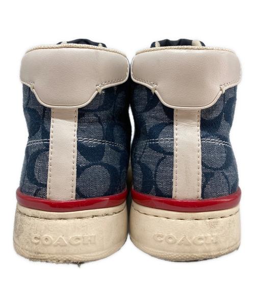 COACH（コーチ）COACH (コーチ) CLIP SIG HIGHTOP ハイカットスニーカー ネイビー サイズ:23cmの古着・服飾アイテム
