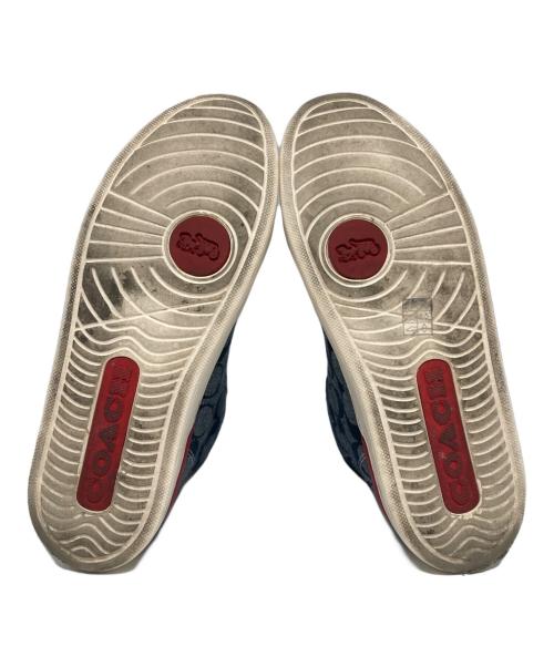 COACH（コーチ）COACH (コーチ) CLIP SIG HIGHTOP ハイカットスニーカー ネイビー サイズ:23cmの古着・服飾アイテム