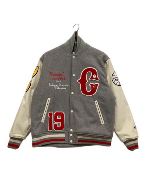 Champion（チャンピオン）Champion (チャンピオン) ヴァーシティジャケット グレー サイズ:Mの古着・服飾アイテム