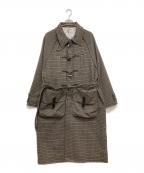 kooiコーイ）の古着「MULTI-COLOR CHECK DUFFLE COAT」｜ブラウン
