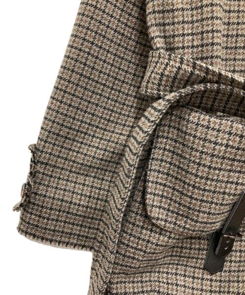 kooi（コーイ）KOOI (コーイ) MULTI-COLOR CHECK DUFFLE COAT ブラウン サイズ:2の古着・服飾アイテム