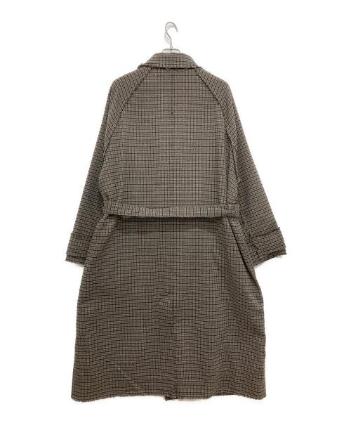 kooi（コーイ）KOOI (コーイ) MULTI-COLOR CHECK DUFFLE COAT ブラウン サイズ:2の古着・服飾アイテム