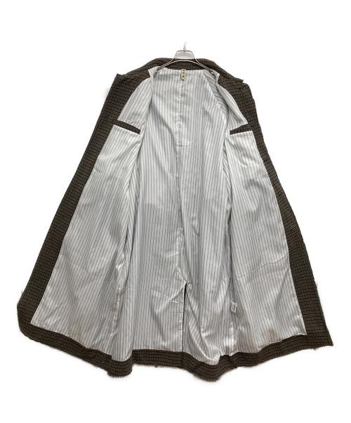 kooi（コーイ）KOOI (コーイ) MULTI-COLOR CHECK DUFFLE COAT ブラウン サイズ:2の古着・服飾アイテム