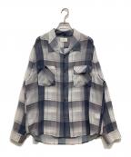 kooiコーイ）の古着「チェックシャツ」｜ブルー×グレー