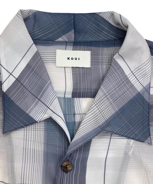 kooi（コーイ）KOOI (コーイ) チェックシャツ ブルー×グレー サイズ:1の古着・服飾アイテム