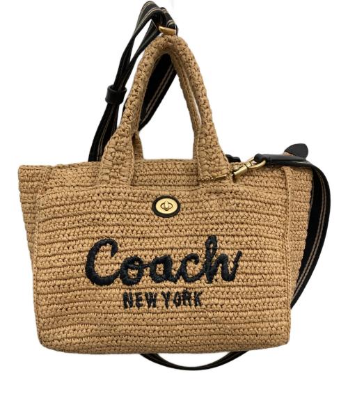 COACH（コーチ）COACH (コーチ) ストロ‐カーゴトート バッグ26 ベージュの古着・服飾アイテム