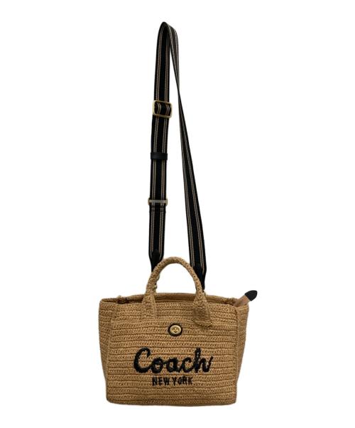 COACH（コーチ）COACH (コーチ) ストロ‐カーゴトート バッグ26 ベージュの古着・服飾アイテム