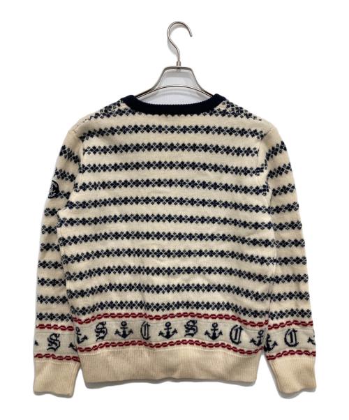 LUPO DI MARE SINA COVA（ルポ ディ マーレ シナコバ）LUPO DI MARE SINA COVA (ルポ ディ マーレ シナコバ) Vネックカーディガン アイボリー×ネイビー サイズ:Lの古着・服飾アイテム