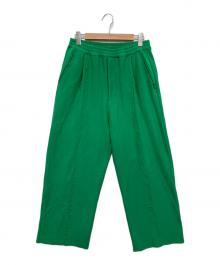 MAISON SPECIAL（メゾンスペシャル）の古着「クラッシュスウェットプライムワイドピンタックイージーパンツ」｜グリーン