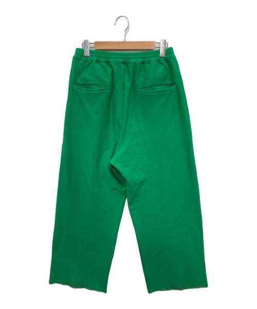 MAISON SPECIAL（メゾンスペシャル）MAISON SPECIAL (メゾンスペシャル) クラッシュスウェットプライムワイドピンタックイージーパンツ グリーン サイズ:00の古着・服飾アイテム