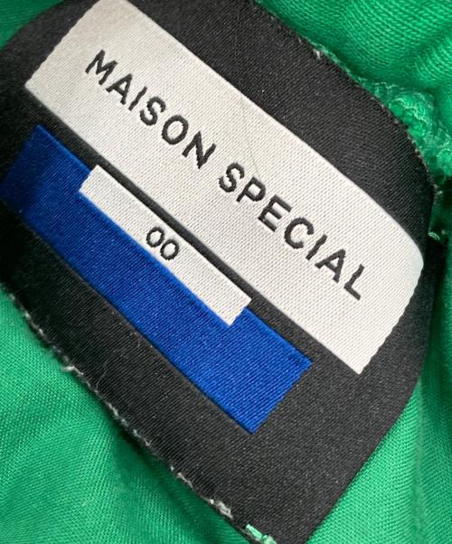 MAISON SPECIAL（メゾンスペシャル）MAISON SPECIAL (メゾンスペシャル) クラッシュスウェットプライムワイドピンタックイージーパンツ グリーン サイズ:00の古着・服飾アイテム