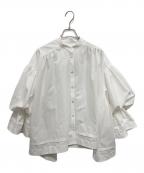 LE PHILル フィル）の古着「キャンディースリーブブラウス」｜ホワイト