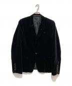 UNDERCOVERアンダーカバー）の古着「ベロアテーラードジャケット」｜ブラック