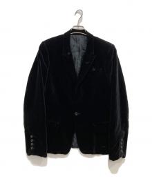 UNDERCOVER（アンダーカバー）の古着「ベロアテーラードジャケット」｜ブラック