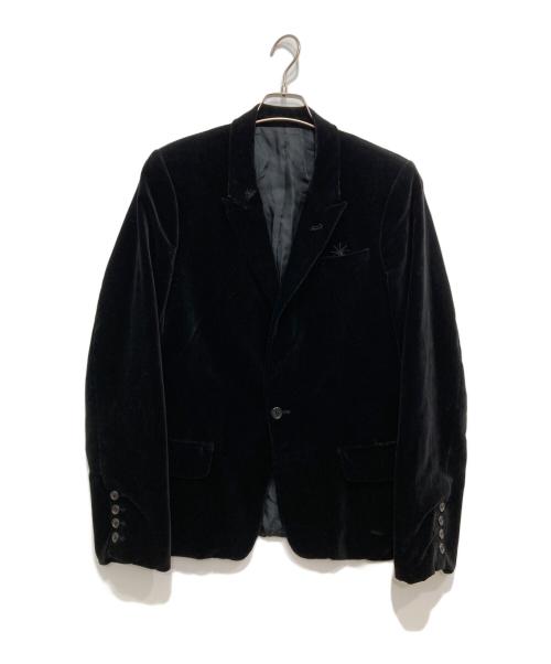 UNDERCOVER（アンダーカバー）UNDERCOVER (アンダーカバー) ベロアテーラードジャケット ブラック サイズ:3の古着・服飾アイテム
