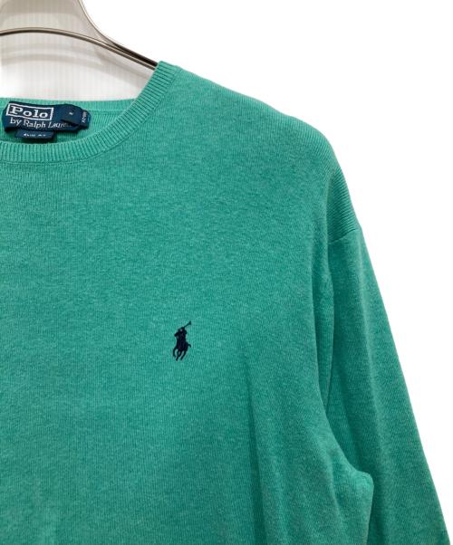 RALPH LAUREN（ラルフローレン）RALPH LAUREN (ラルフローレン) ハイゲージニット 黄緑 サイズ:Lの古着・服飾アイテム