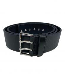 DIOR HOMME（ディオール オム）の古着「ハトメ レザーチェーンベルト」｜ブラック