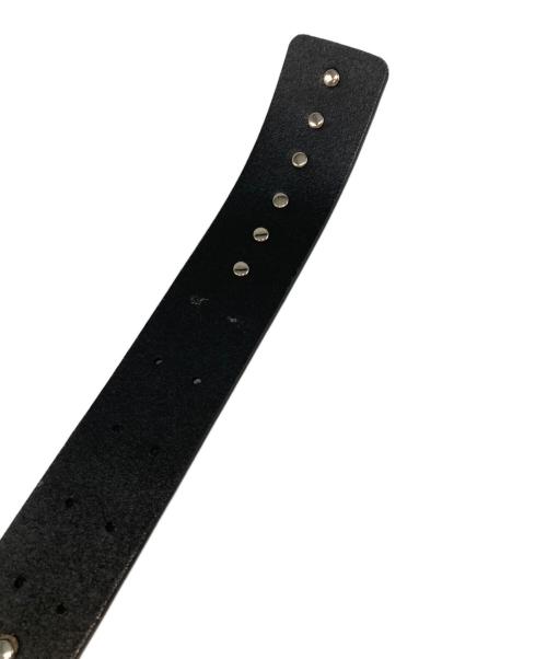 DIOR HOMME（ディオール オム）Dior Homme (ディオール オム) ハトメ レザーチェーンベルト ブラックの古着・服飾アイテム