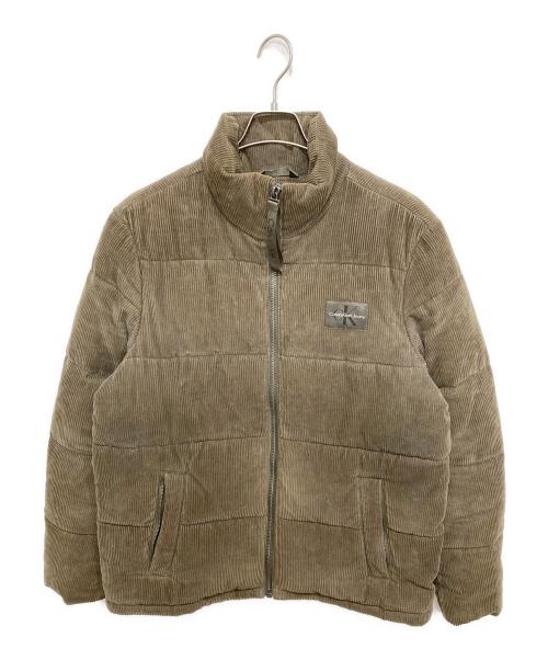 ck Calvin Klein（シーケーカルバンクライン）ck Calvin Klein (シーケーカルバンクライン) 中綿コーデュロイジャケット オリーブ サイズ:Sの古着・服飾アイテム