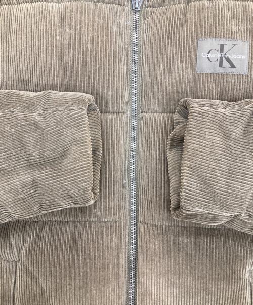 ck Calvin Klein（シーケーカルバンクライン）ck Calvin Klein (シーケーカルバンクライン) 中綿コーデュロイジャケット オリーブ サイズ:Sの古着・服飾アイテム