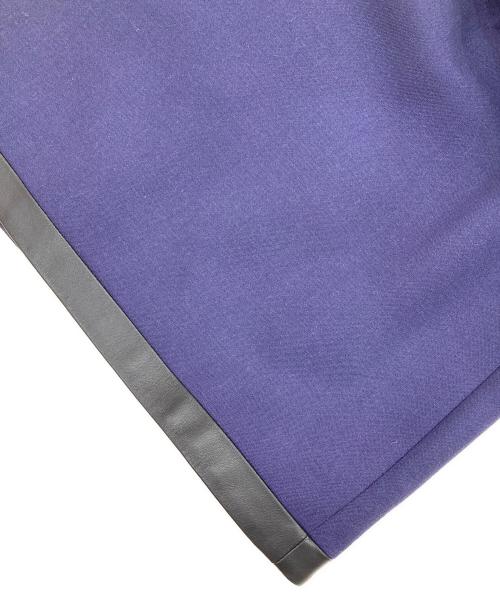 ADEAM（アディアム）ADEAM (アディアム) エコレザー切替ブラウス ネイビー サイズ:2の古着・服飾アイテム