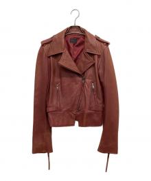 DIESEL（ディーゼル）の古着「ラムレザーライダースジャケット」｜レッド