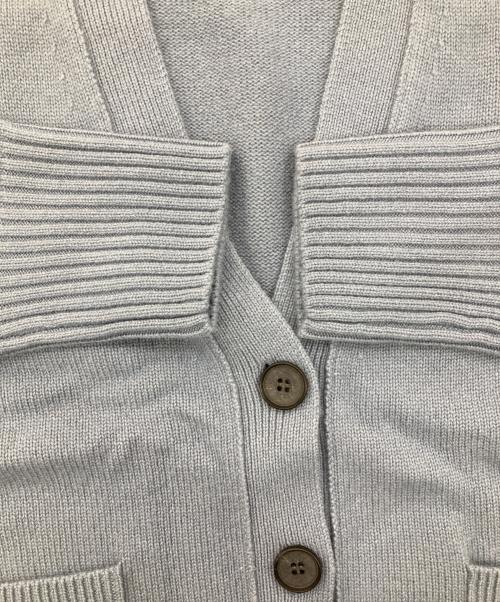 23区（ニジュウサンク）23区 (ニジュウサンク) ウールカシミヤブレンド カーディガン ブルー サイズ:M 未使用品の古着・服飾アイテム