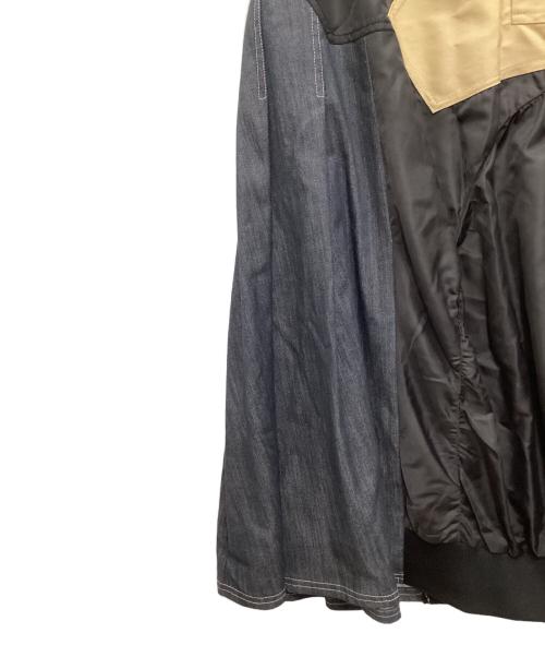 UN3D.（アンスリード）UN3D. (アンスリード) ファブリックミックススカート ベージュ サイズ:38の古着・服飾アイテム