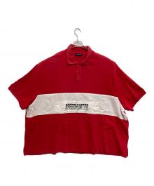 BALENCIAGA（バレンシアガ）の古着「Speedhunter Oversized Cotton-Jersey Polo Shirt」｜レッド