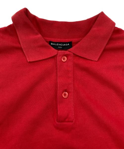 BALENCIAGA（バレンシアガ）BALENCIAGA (バレンシアガ) Speedhunter Oversized Cotton-Jersey Polo Shirt レッド サイズ:Sの古着・服飾アイテム