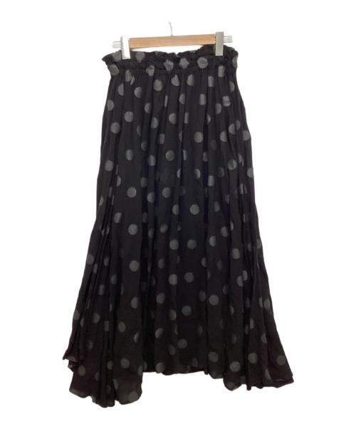 Y's（ワイズ）Y's (ワイズ) ドット柄スカート ブラック サイズ:2の古着・服飾アイテム