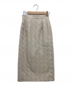 LE CIEL BLEUルシェルブルー）の古着「23AWLeather Bucket Skirt」｜アイボリー